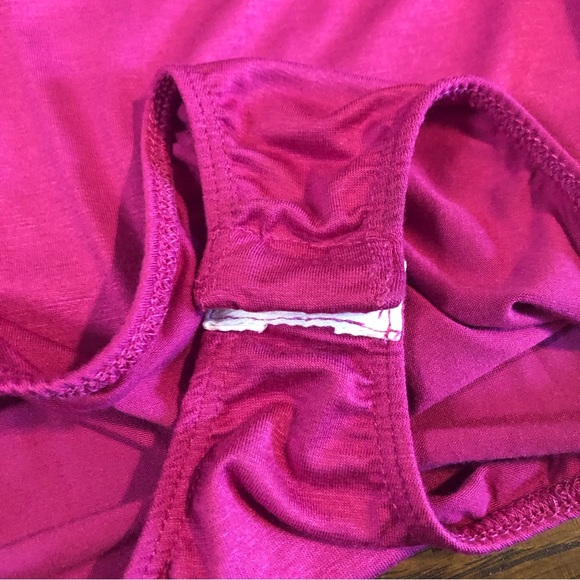 Boutique Ee:some Stretchy Pink Ruffle Bodysuit Size Large New - Picture 10 of 10